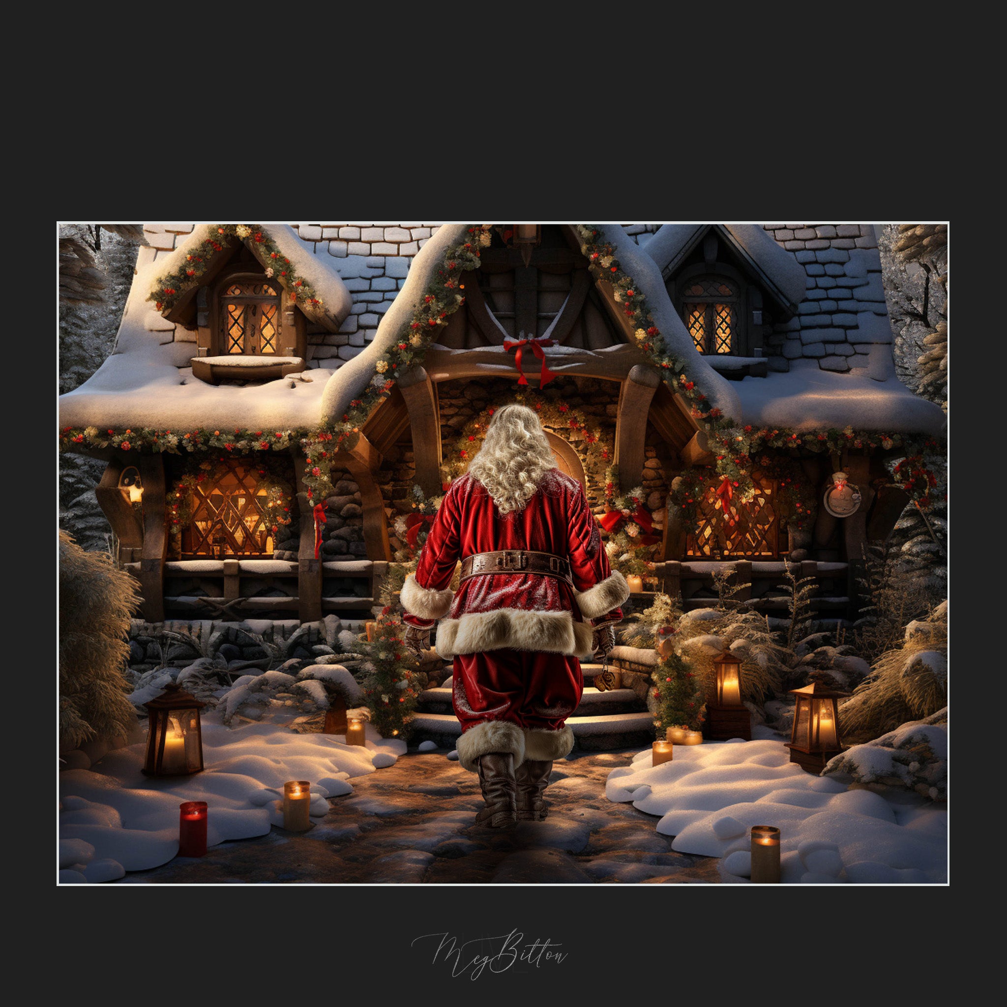 Magical Back View Santa Overlays
