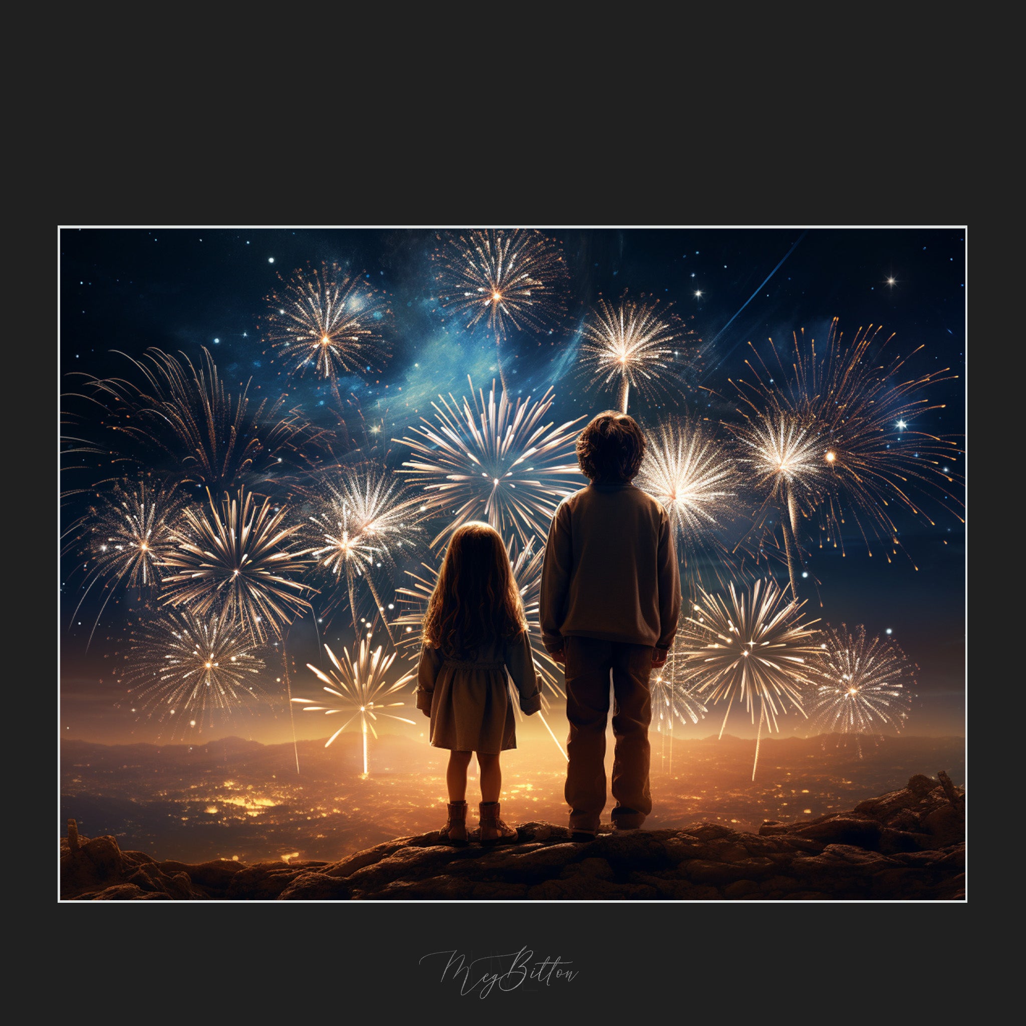 Magical New Years Fireworks Overlays