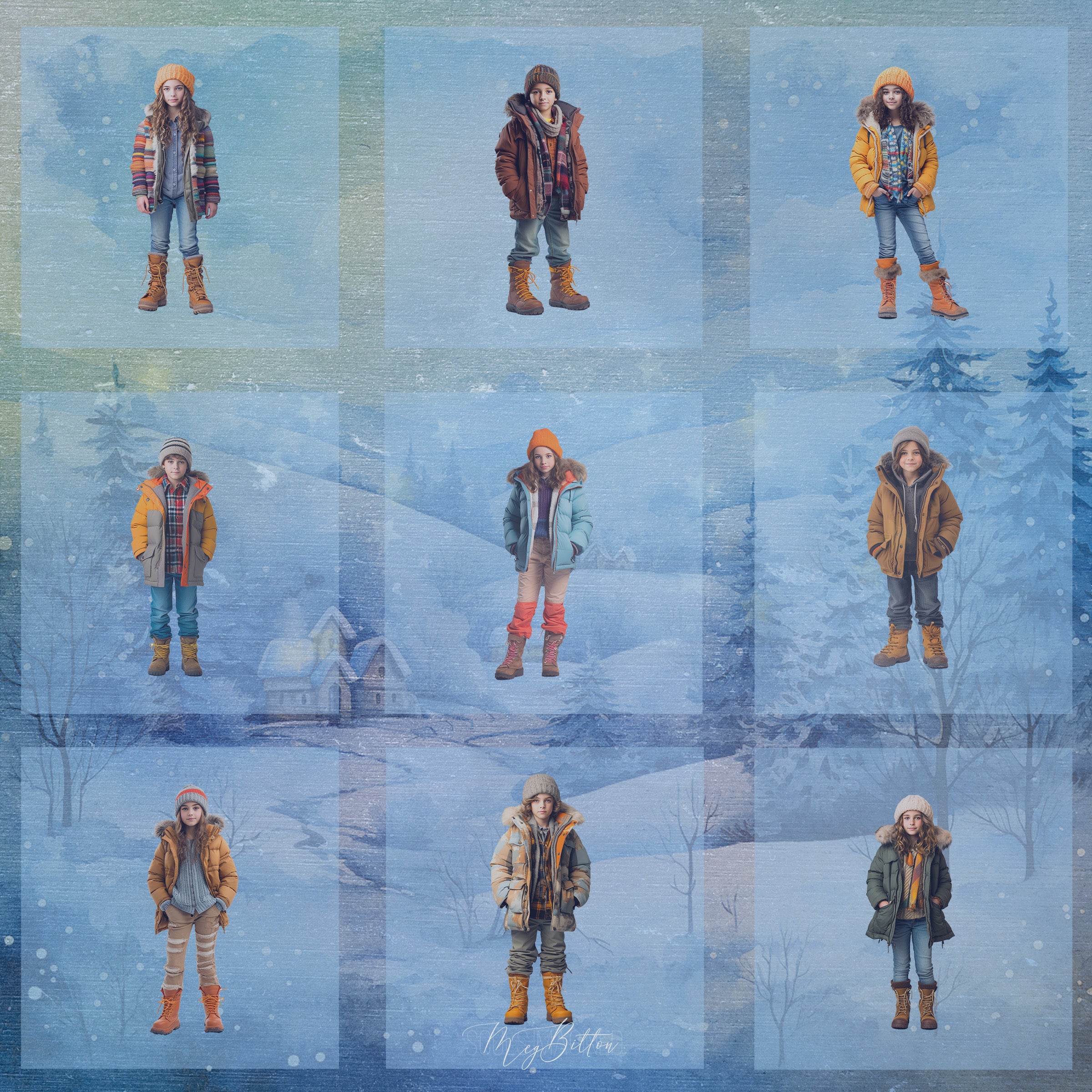 Magical Snow Day Model Overlays