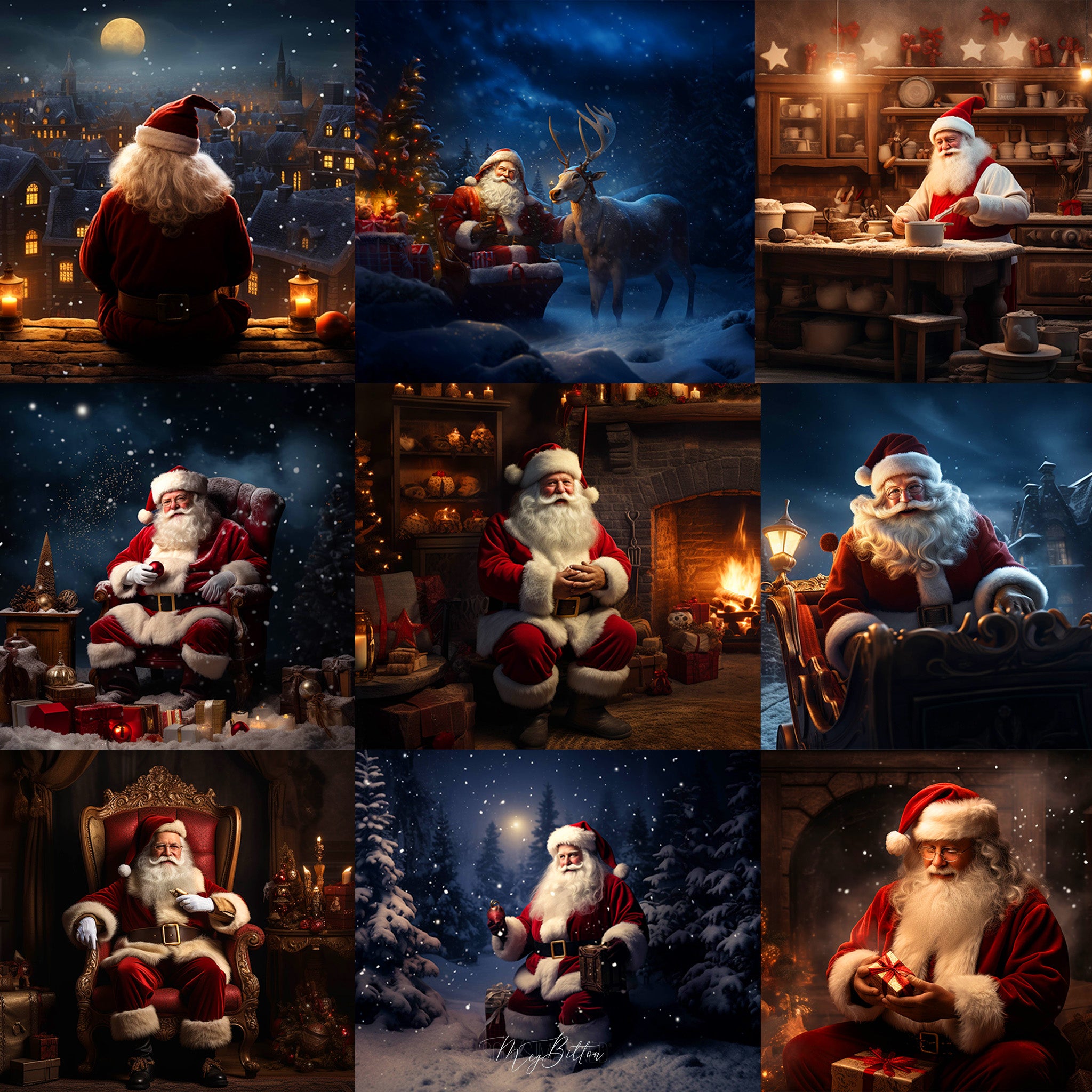 Ultimate Santa Claus Background Bundle