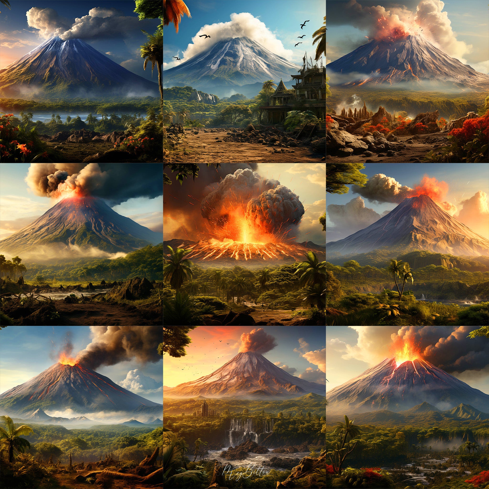 Jurassic Eruption Background Bundle